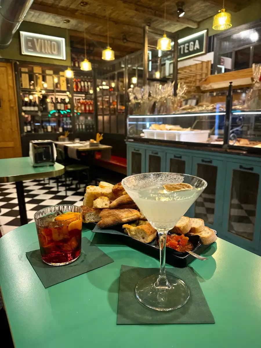 best aperitivo with several types of focaccia and bruschetta