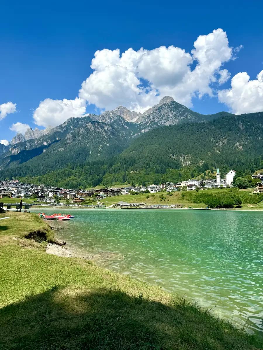 lake in auronzo view dolomites