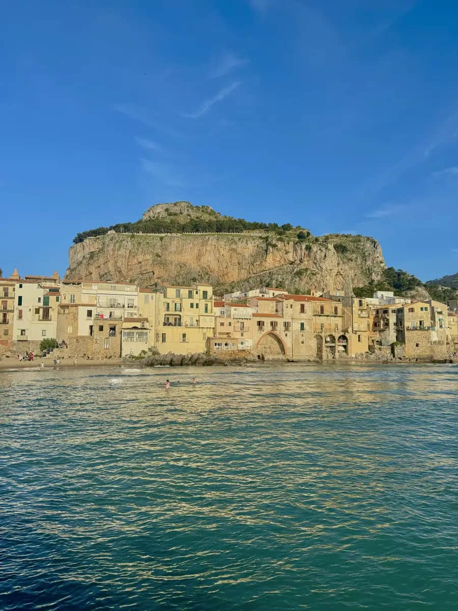 cefalu beach sicily italy
