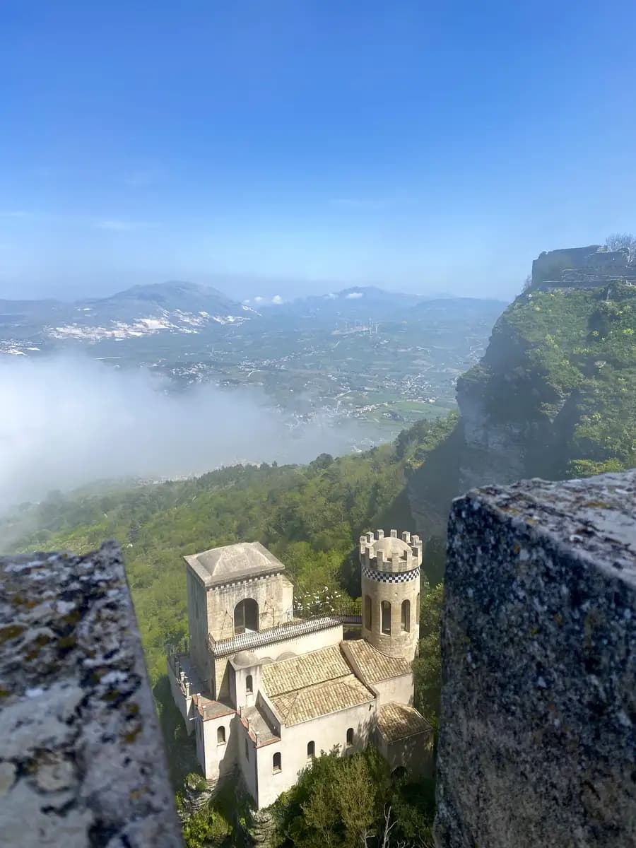 castle in the clouds in erice