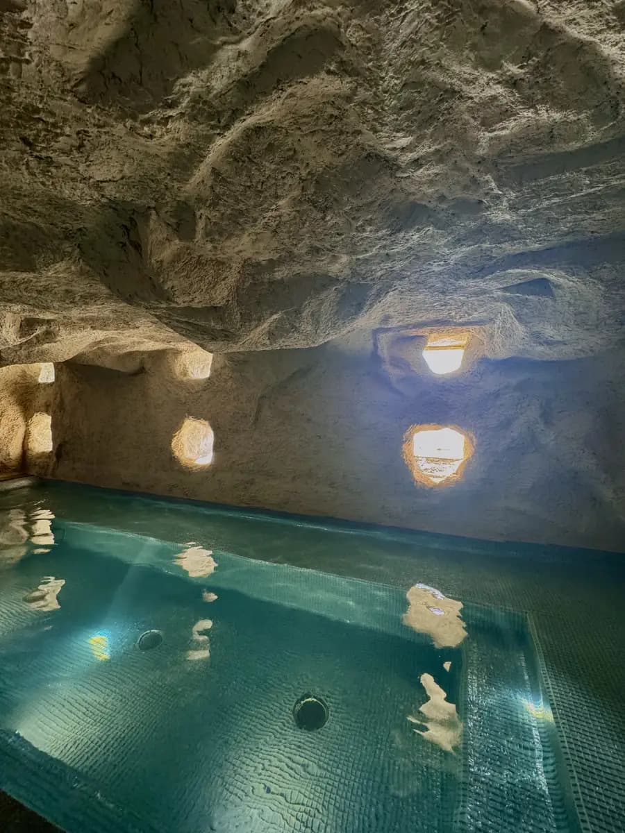 heated pool in the spa at hotel miramare sestri levante baia del silenzio