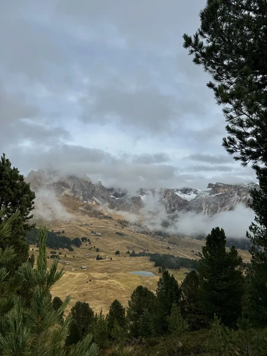 view of the seceda from mount pic side