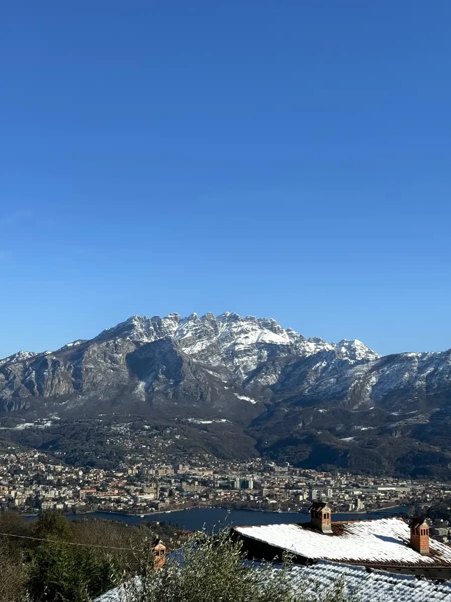 view of the resegone in lecco from above in valmadrera hike