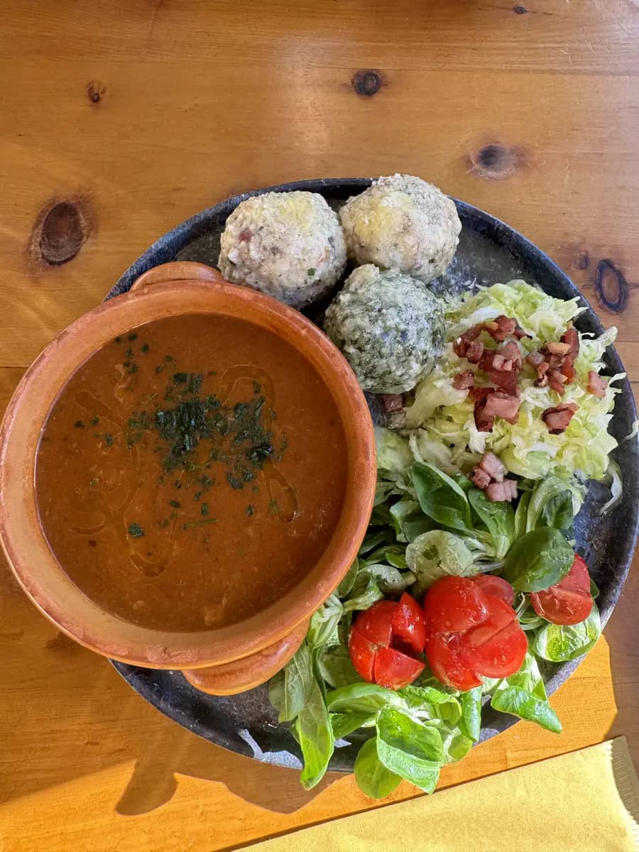 lake karersee food dolomites italy