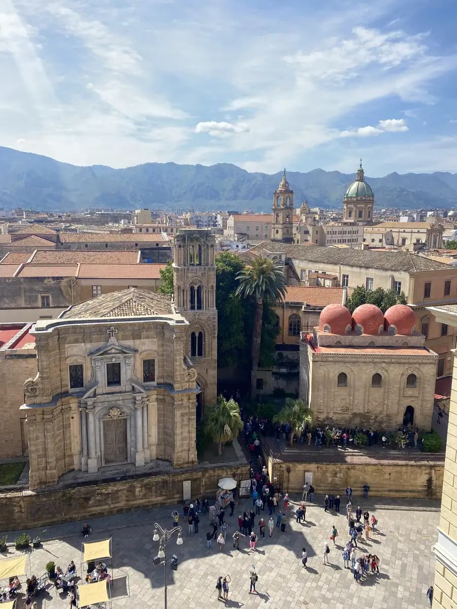birdseye view of palermo city