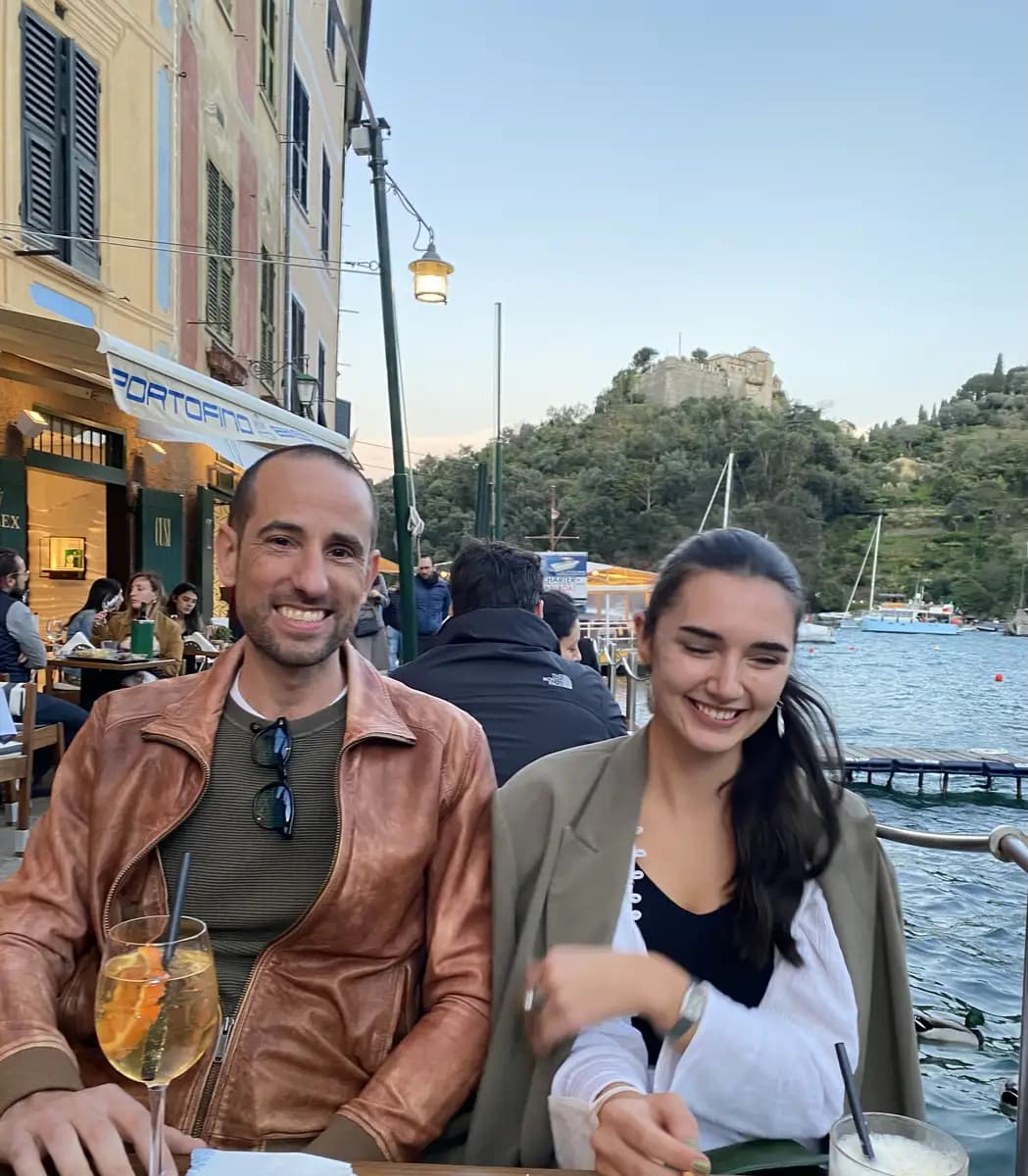 having aperitivos on the portofino harbour