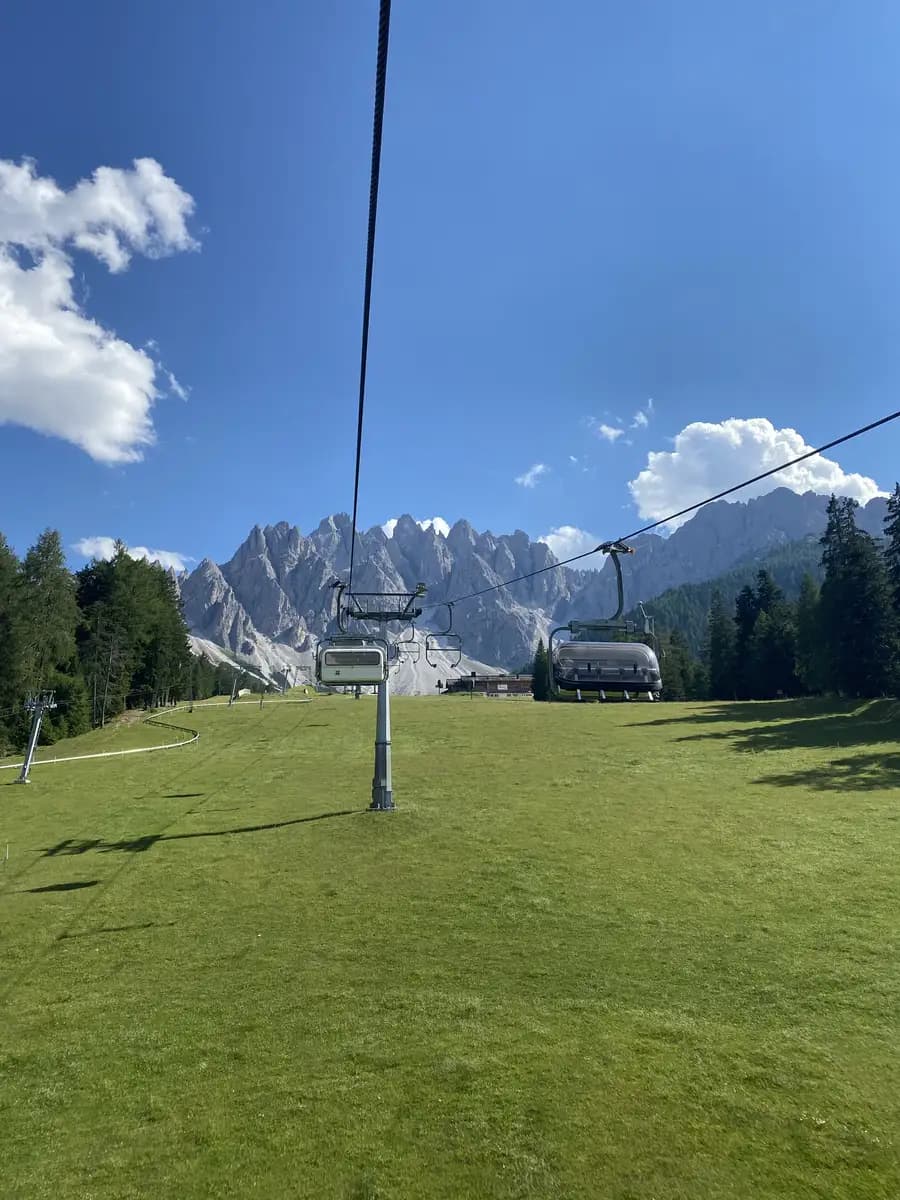 view from the san candido cable cars and the mount baranci