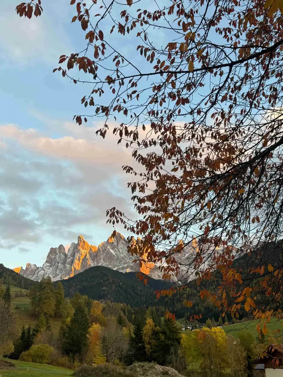 val di funes autumn dolomites italy