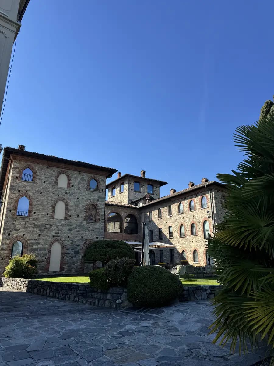 front driveway view of the castle casiglio