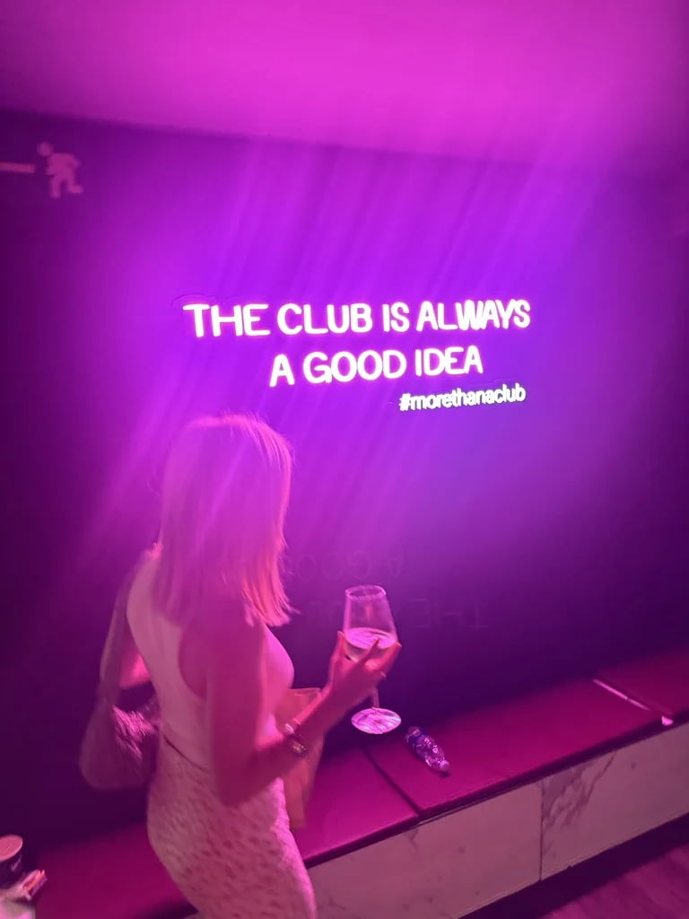 picture of a blond girl in front of a quote